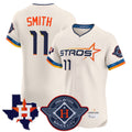 Rebec H.Astros #11 Cam Smith Player Cream City Connect Texas Patch Vapor Premier Limited Elite Home Stitched Jerseys