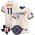 Rebec H.Astros #11 Cam Smith Player Cream City Connect Texas Patch Vapor Premier Limited Home Stitched Jerseys