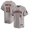 Rebec H.Astros #11 Cam Smith Player Gray Home Limited Stitched Jerseys