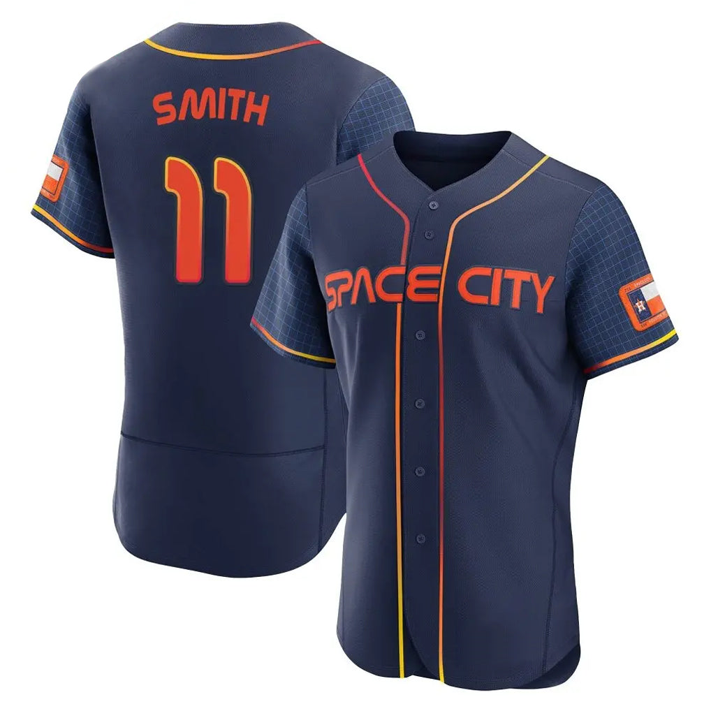 Rebec H.Astros #11 Cam Smith Player Navy City Connect Limited Elite Home Stitched Jerseys