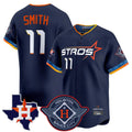 Rebec H.Astros #11 Cam Smith Player Navy City Connect Texas Patch Vapor Premier Limited Home Stitched Jerseys