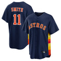 Rebec H.Astros #11 Cam Smith Player Navy Home Game Stitched Jerseys
