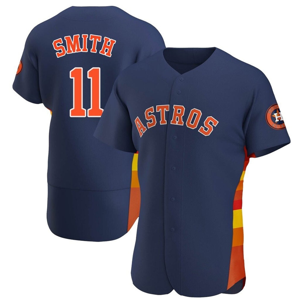 Rebec H.Astros #11 Cam Smith Player Navy Home Limited Elite Stitched Jerseys