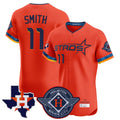 Rebec H.Astros #11 Cam Smith Player Orange City Connect Texas Patch Vapor Premier Limited Elite Home Stitched Jerseys
