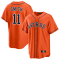 Rebec H.Astros #11 Cam Smith Player Orange Home Game Stitched Jerseys