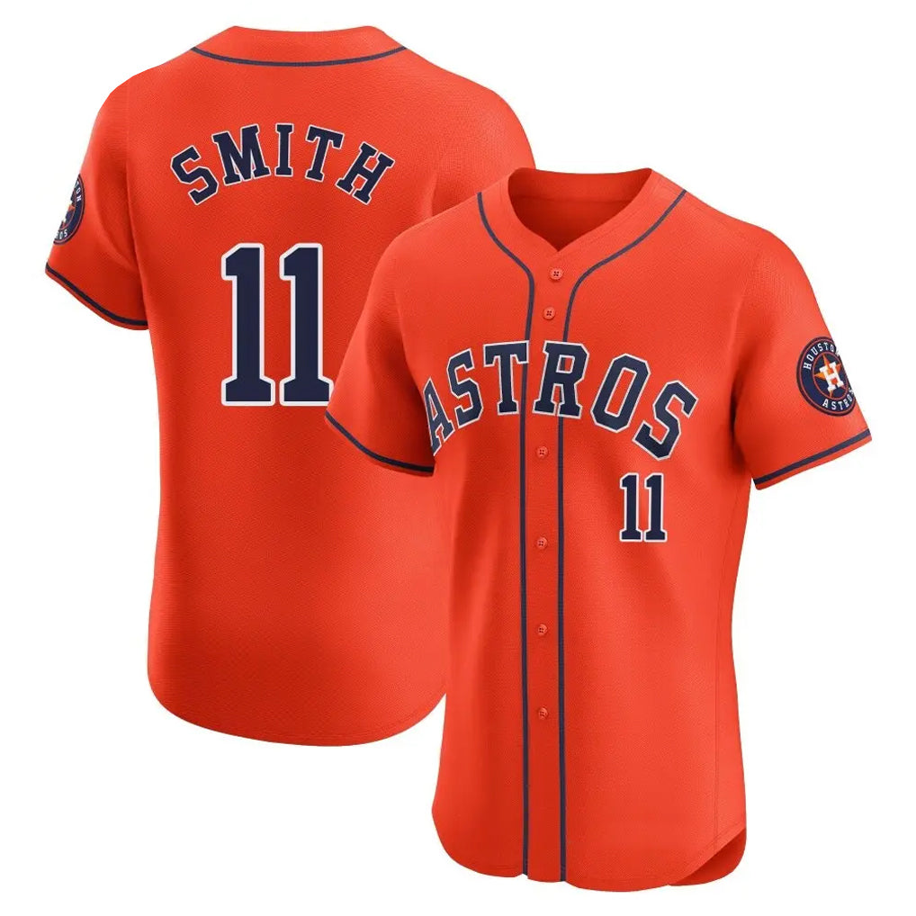 Rebec H.Astros #11 Cam Smith Player Orange Home Limited Elite Stitched Jerseys