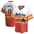 Rebec H.Astros #11 Cam Smith Player Rainbow Cooperstown Collection T-shirt Stitched Jerseys