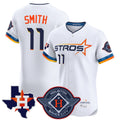 Rebec H.Astros #11 Cam Smith Player White City Connect Texas Patch Vapor Premier Limited Elite Home Stitched Jerseys