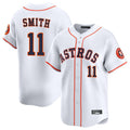 Rebec H.Astros #11 Cam Smith Player White Home Limited Stitched Jerseys