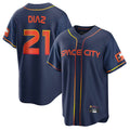 Rebec H.Astros #21 Yainer Diaz Player Navy City Connect Home Game Stitched Jerseys