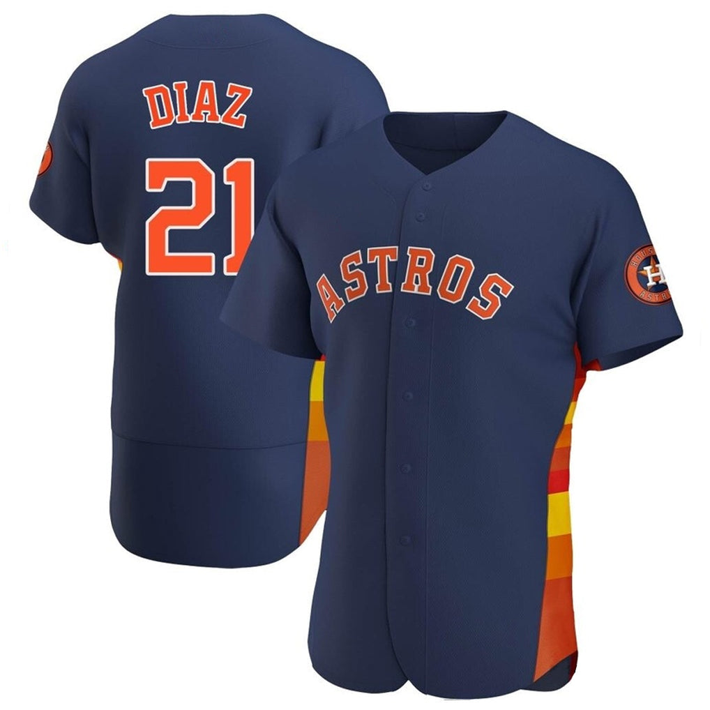 Rebec H.Astros #21 Yainer Diaz Player Navy Home Limited Elite Stitched Jerseys