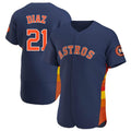 Rebec H.Astros #21 Yainer Diaz Player Navy Home Limited Elite Stitched Jerseys