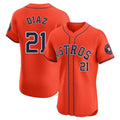 Rebec H.Astros #21 Yainer Diaz Player Orange Home Limited Elite Stitched Jerseys