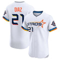 Rebec H.Astros #21 Yainer Diaz Player White City Connect Limited Elite Home Stitched Jerseys