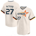 Rebec H.Astros #27 Jose Altuve Player Cream City Connect Limited Home Stitched Jerseys