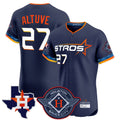 Rebec H.Astros #27 Jose Altuve Player Navy City Connect Texas Patch Vapor Premier Limited Elite Home Stitched Jerseys