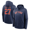 Rebec H.Astros #27 Jose Altuve Player Navy Club Fleece Pullover Hoodie Stitched Jerseys