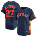 Rebec H.Astros #27 Jose Altuve Player Navy Home Limited Stitched Jerseys