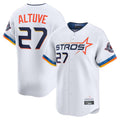 Rebec H.Astros #27 Jose Altuve Player White City Connect Limited Home Stitched Jerseys