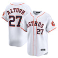 Rebec H.Astros #27 Jose Altuve Player White Home Limited Stitched Jerseys