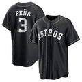 Rebec H.Astros #3 Jeremy Pe?a Player Black Home Game Stitched Jerseys