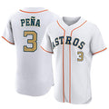 Rebec H.Astros #3 Jeremy Pe?a Player Gold Collection Limited Elite Home Stitched Jerseys