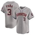 Rebec H.Astros #3 Jeremy Pe?a Player Gray Home Limited Stitched Jerseys