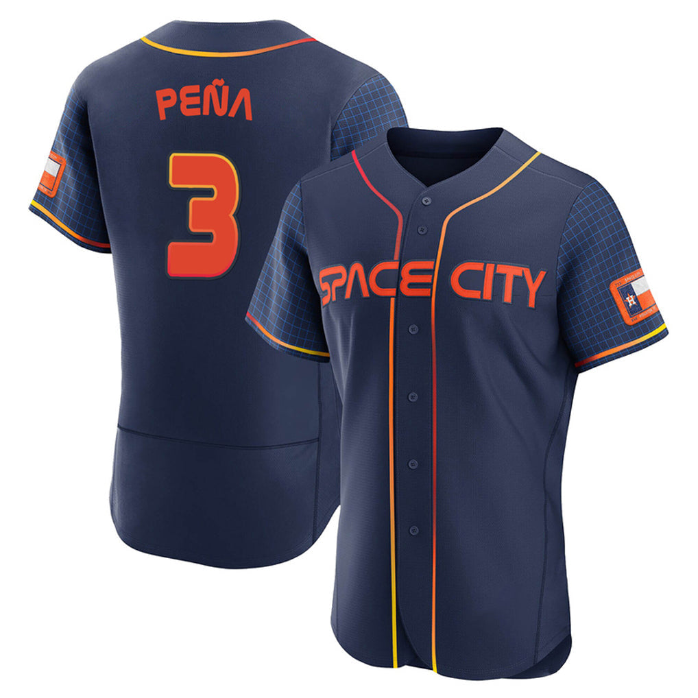 Rebec H.Astros #3 Jeremy Pe?a Player Navy City Connect Limited Elite Home Stitched Jerseys