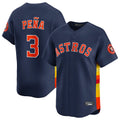 Rebec H.Astros #3 Jeremy Pe?a Player Navy Home Limited Stitched Jerseys