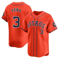 Rebec H.Astros #3 Jeremy Pe?a Player Orange Home Limited Stitched Jerseys