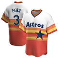 Rebec H.Astros #3 Jeremy Pe?a Player Rainbow Cooperstown Collection T-shirt Stitched Jerseys