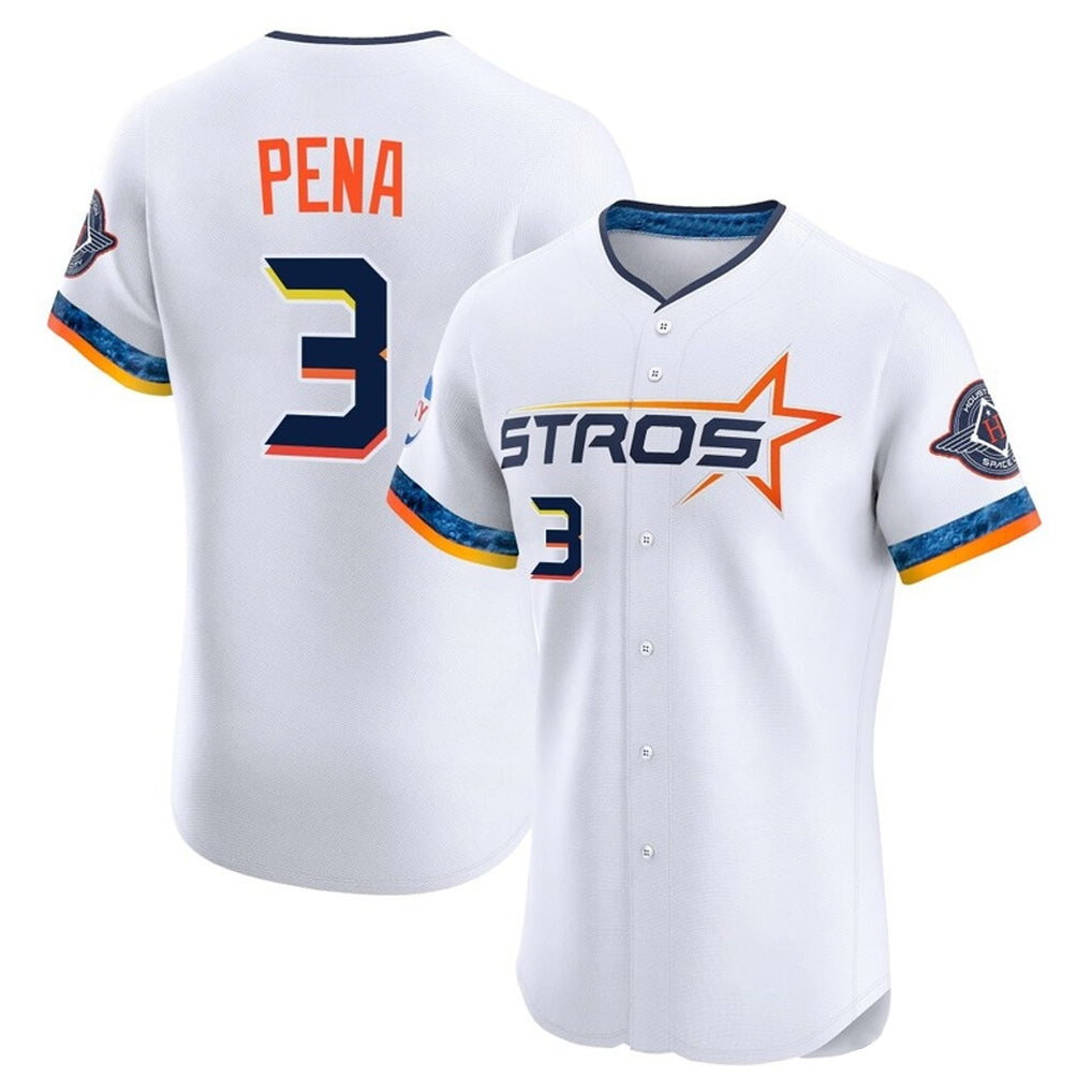 Rebec H.Astros #3 Jeremy Pe?a Player White City Connect Limited Elite Home Stitched Jerseys