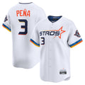 Rebec H.Astros #3 Jeremy Pe?a Player White City Connect Limited Home Stitched Jerseys