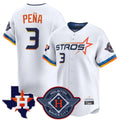 Rebec H.Astros #3 Jeremy Pe?a Player White City Connect Texas Patch Vapor Premier Limited Home Stitched Jerseys