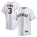 Rebec H.Astros #3 Jeremy Pe?a Player White Home Game Stitched Jerseys