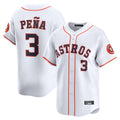 Rebec H.Astros #3 Jeremy Pe?a Player White Home Limited Stitched Jerseys