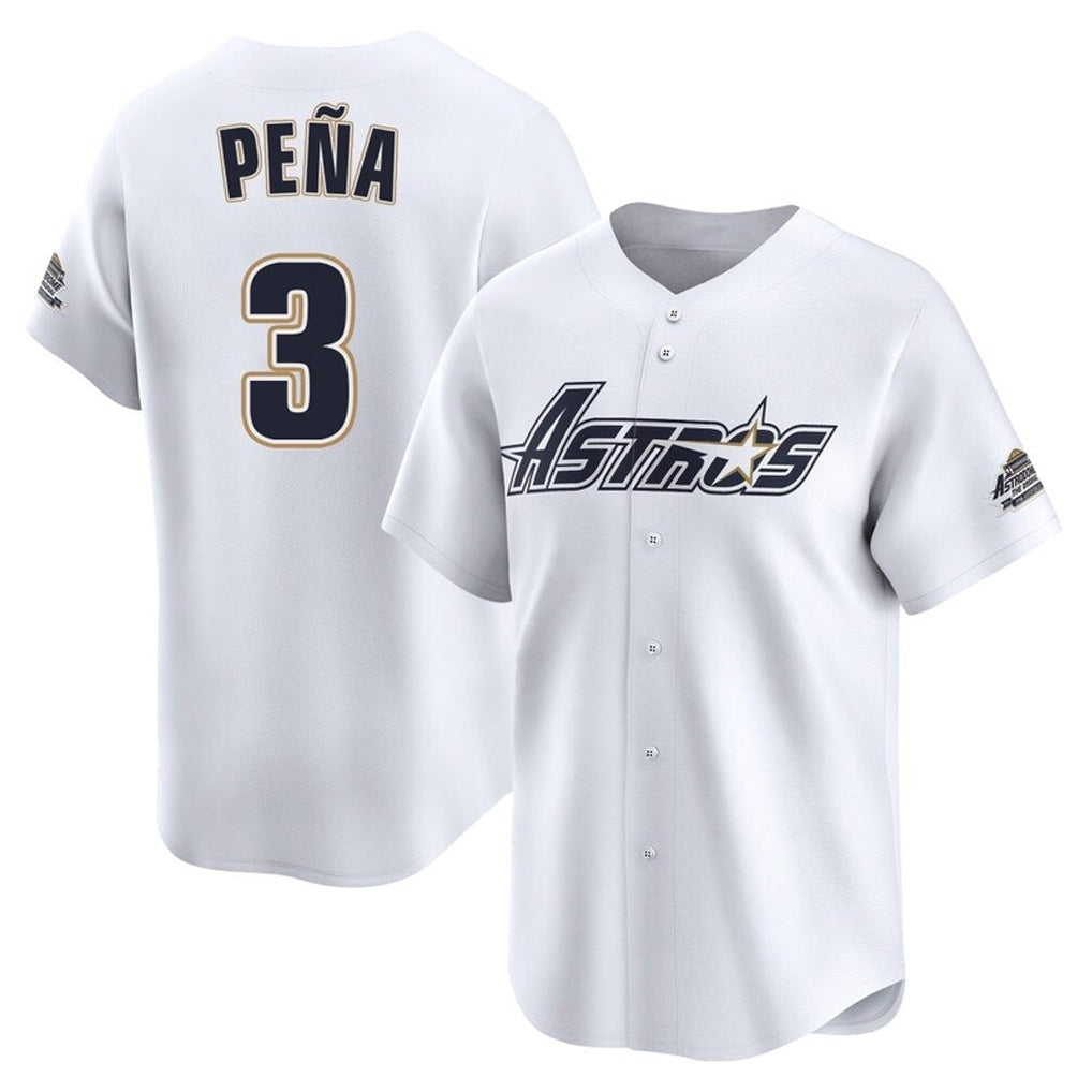Rebec H.Astros #3 Jeremy Pe?a Player White Throwback Cooperstown Collection Limited Stitched Jerseys