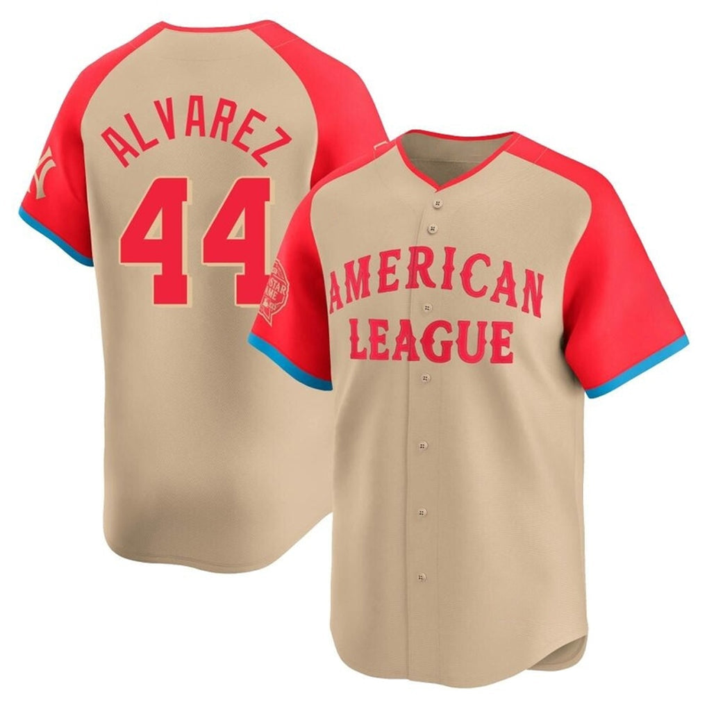 Rebec H.Astros #44 Yordan Alvarez Player Cream American League All-Star Game Limited Stitched Jerseys