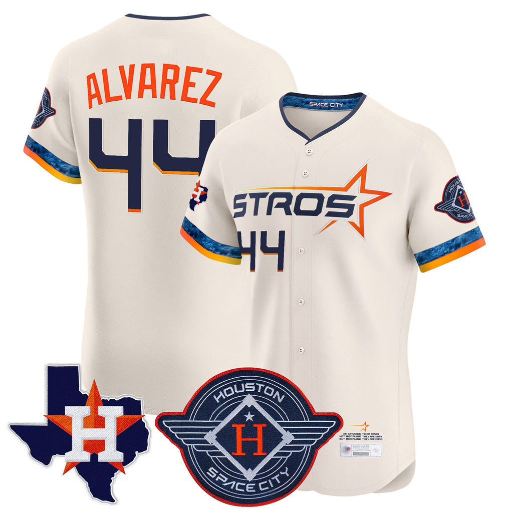 Rebec H.Astros #44 Yordan Alvarez Player Cream City Connect Texas Patch Vapor Premier Limited Elite Home Stitched Jerseys