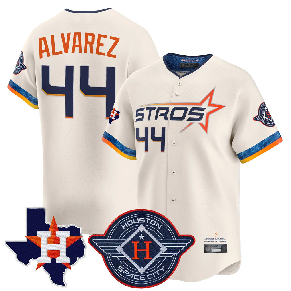 Rebec H.Astros #44 Yordan Alvarez Player Cream City Connect Texas Patch Vapor Premier Limited Home Stitched Jerseys