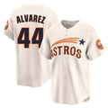 Rebec H.Astros #44 Yordan Alvarez Player Cream Throwback Cooperstown Collection Limited Stitched Jerseys