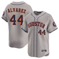 Rebec H.Astros #44 Yordan Alvarez Player Gray Home Limited Stitched Jerseys