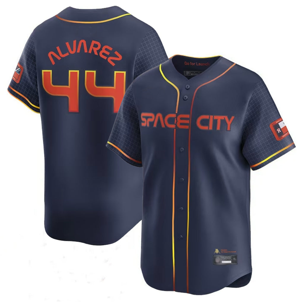 Rebec H.Astros #44 Yordan Alvarez Player Navy City Connect Limited Home Game Stitched Jerseys