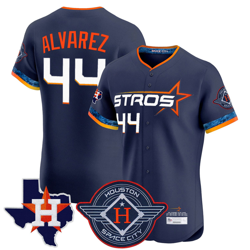 Rebec H.Astros #44 Yordan Alvarez Player Navy City Connect Texas Patch Vapor Premier Limited Elite Home Stitched Jerseys