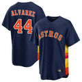 Rebec H.Astros #44 Yordan Alvarez Player Navy Home Game Stitched Jerseys