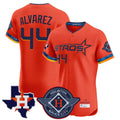 Rebec H.Astros #44 Yordan Alvarez Player Orange City Connect Texas Patch Vapor Premier Limited Elite Home Stitched Jerseys