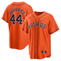 Rebec H.Astros #44 Yordan Alvarez Player Orange Home Game Stitched Jerseys
