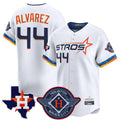 Rebec H.Astros #44 Yordan Alvarez Player White City Connect Texas Patch Vapor Premier Limited Home Stitched Jerseys