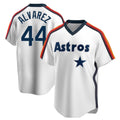 Rebec H.Astros #44 Yordan Alvarez Player White Cooperstown Collection T-shirt Stitched Jerseys