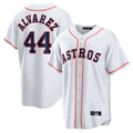 Rebec H.Astros #44 Yordan Alvarez Player White Home Game Stitched Jerseys
